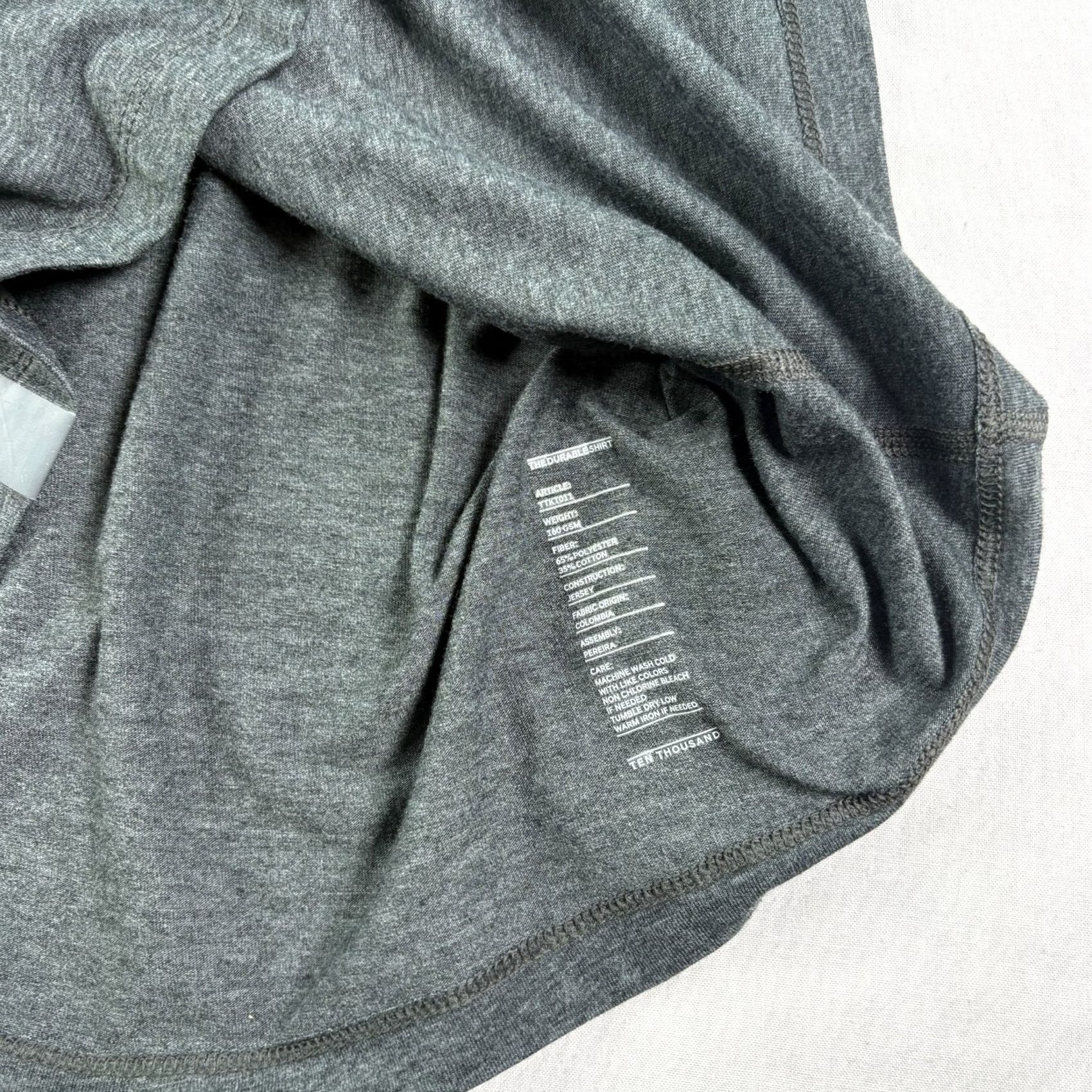 Ten Thousand Ten Thousand Durable Shirt Mens M Gray Performance Athleisure Stretch Short Sleeve Crew Neck Logo Basic Activewear Gym & Training Mens Size US M / EU 48-50 / 2 - 5 Thumbnail