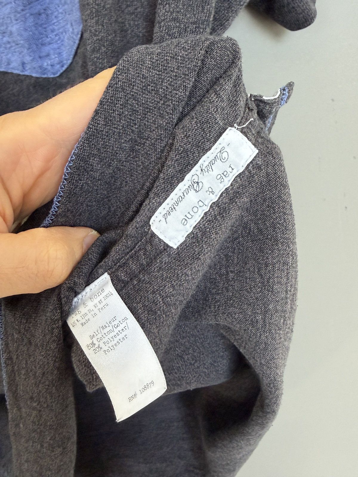Rag & Bone Rag & Bone One Pocket Gray T-shirt Size US XL / EU 56 / 4 - 7 Thumbnail