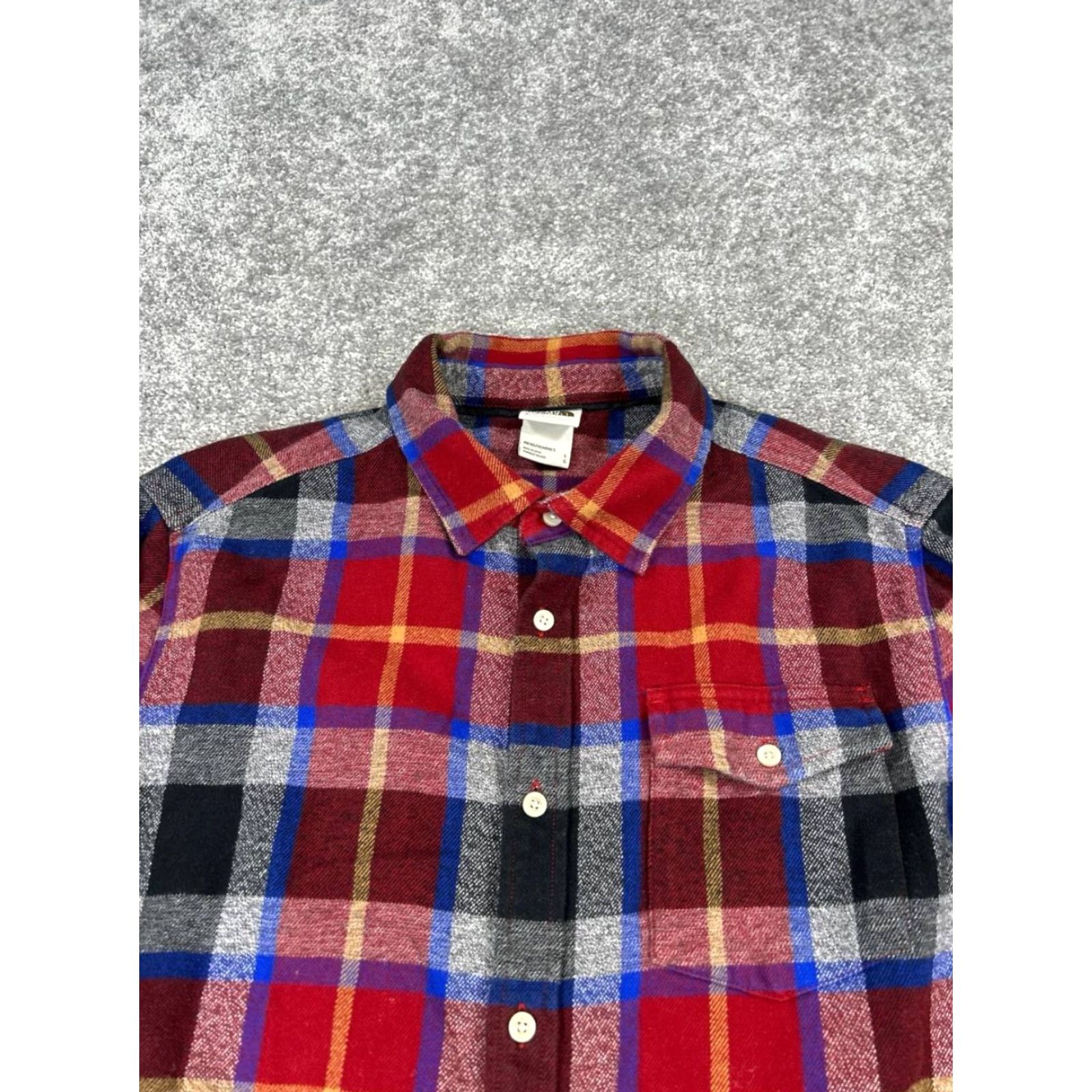 The North Face The North Face Button-Up Flannel Shirt Mens L Blue Cotton Plaid Regular Pocketed Mens Size US L / EU 52-54 / 3 - 2 Thumbnail
