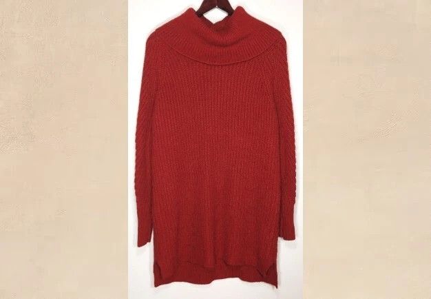 Other A New Day Sweater Tunic Red Cable Knit Cowl Academia Size L / US 10 / IT 46 - 8 Thumbnail