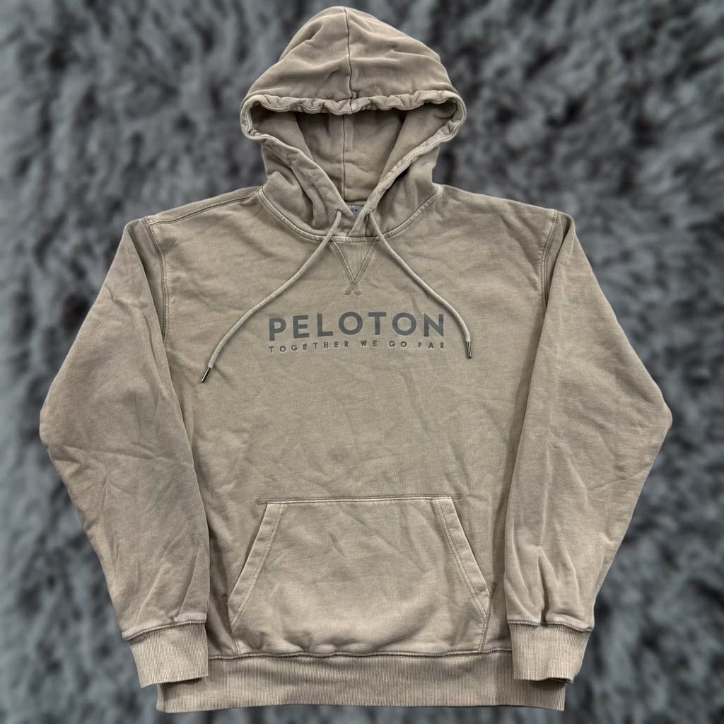 Vintage Peloton Hoodie Mens Small Beige Brooklyn Pullover French Terry Active Logo Hooded Sweatshirt Size US S / EU 44-46 / 1 - 1 Thumbnail