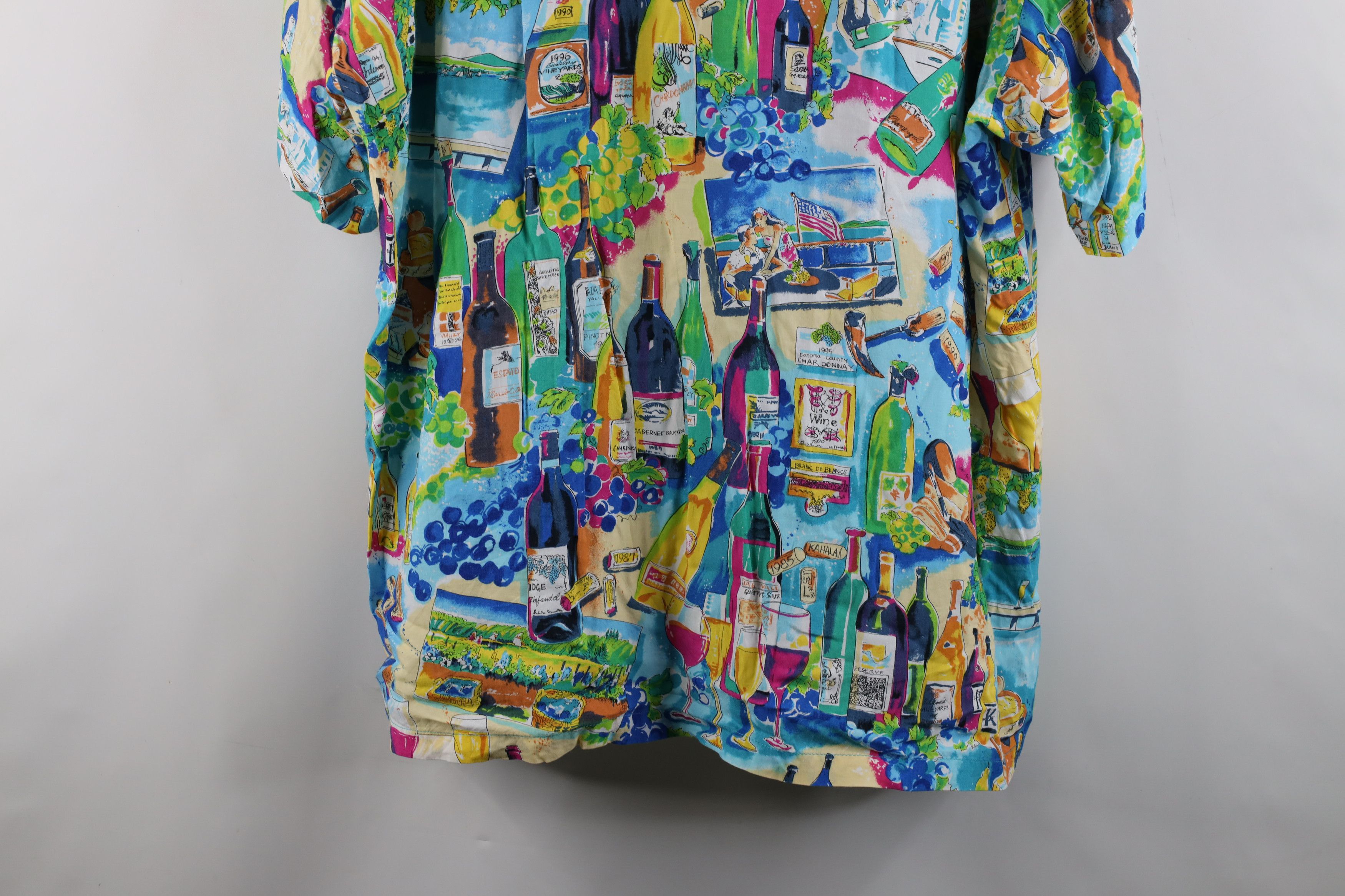 Vintage Vintage 90s Streetwear Wine Champagne Hawaiian Button Shirt Size US XL / EU 56 / 4 - 10 Thumbnail