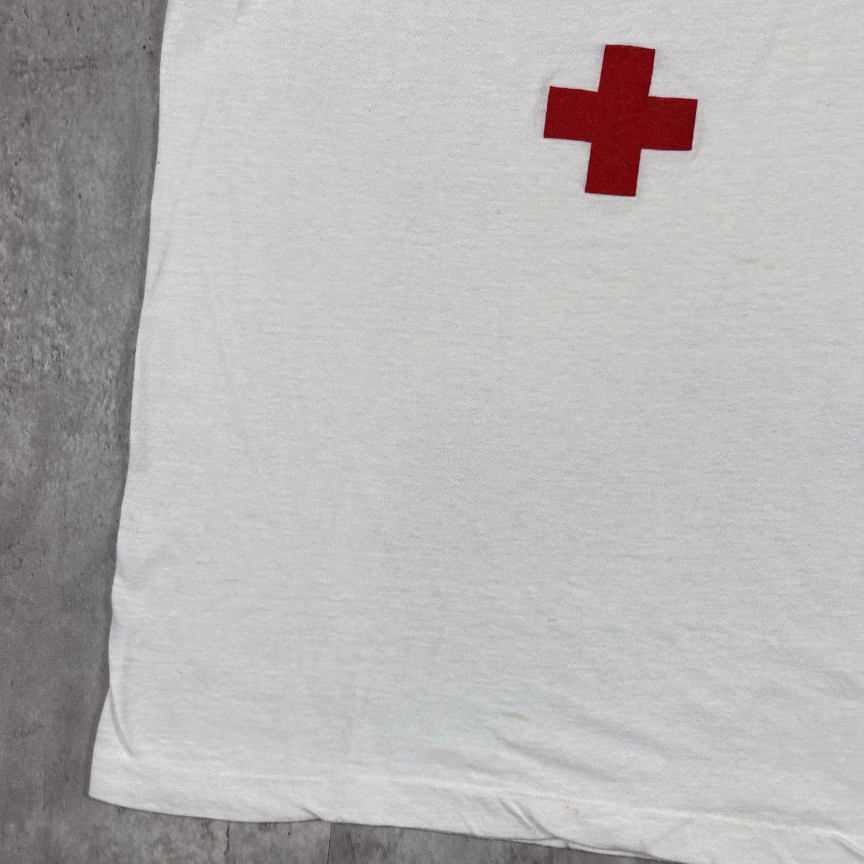 Vintage VINTAGE 80s Blood Center Promo T Shirt White XL Adult Men Short Sleeve Round Neck Cotton Size US XL / EU 56 / 4 - 4 Thumbnail