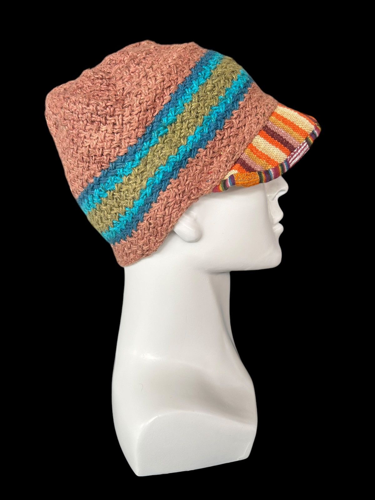 Japanese Brand × Kapital × Vintage Amina Japanese Style Crochet knitted Hats ☠️☠️🎌 Size ONE SIZE - 2 Thumbnail