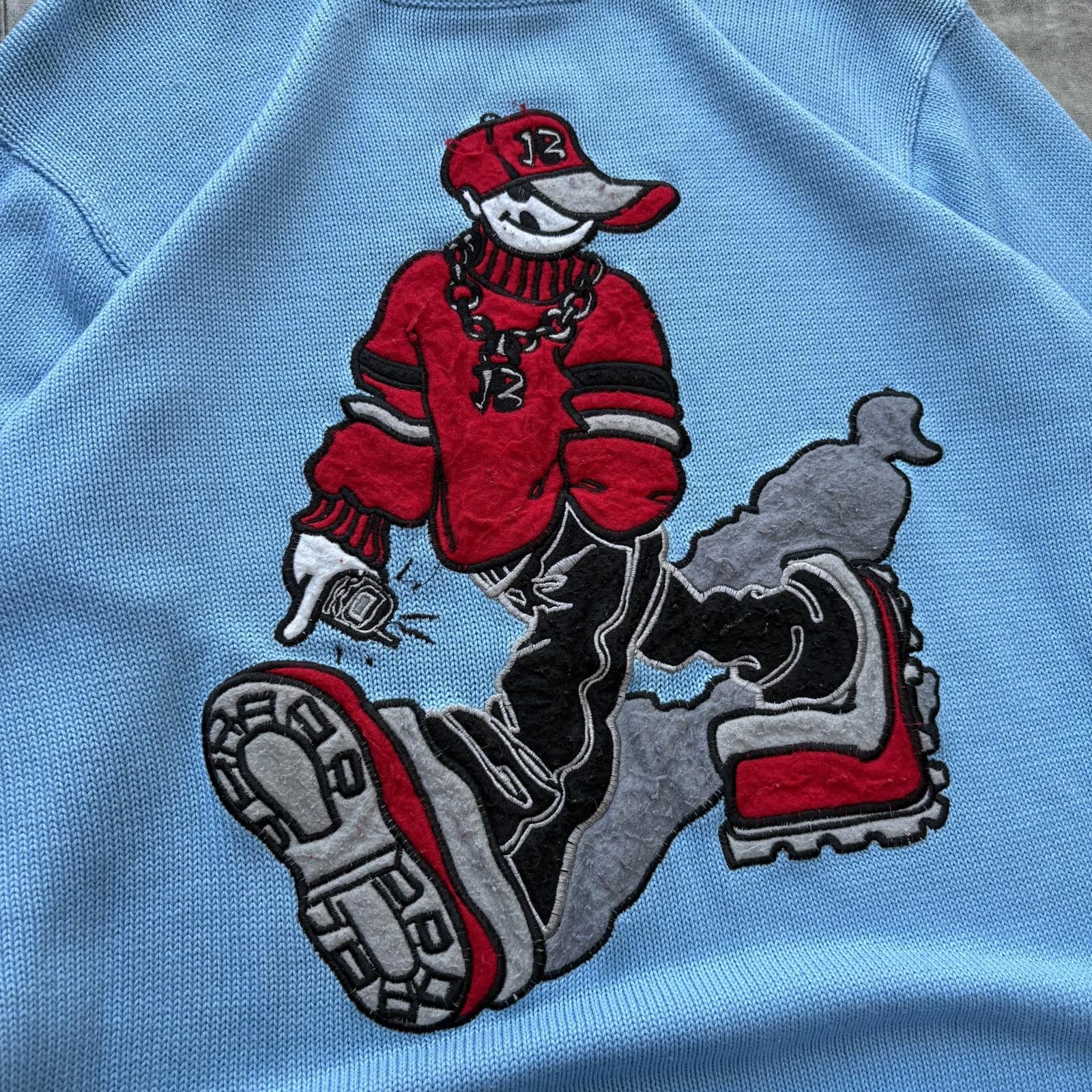 Joe Boxer Vintage Y2K Joe Boxer Embroidered Character Skater Sweater Size US M / EU 48-50 / 2 - 3 Thumbnail