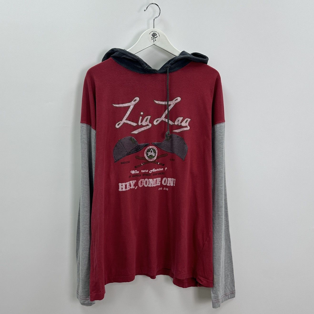 Vintage Vintage 90s Zig Zag Dodgers Giant Hey Come on longsleev y2k Size US XL / EU 56 / 4 - 1 Thumbnail