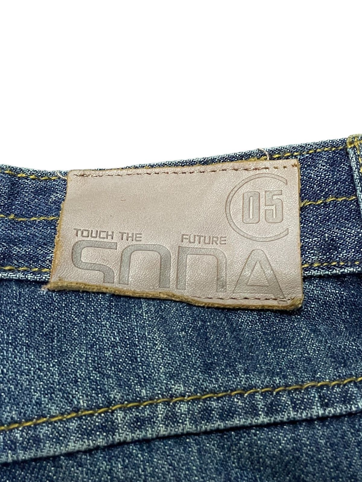 GOSTAR DE FUGA Vintage Soda Slanted Flat Seam 3D Claw Mark Loose Jeans Size US 31 - 20 Thumbnail