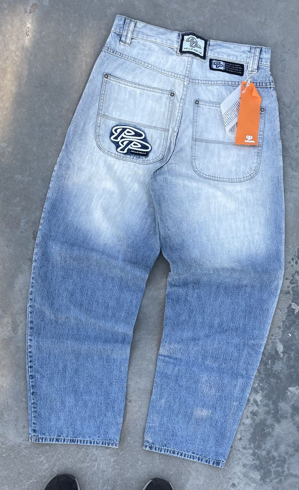 RARE 90s PELLE PELLE MARK BUCHANAN Baggy Y2k Denim Pants