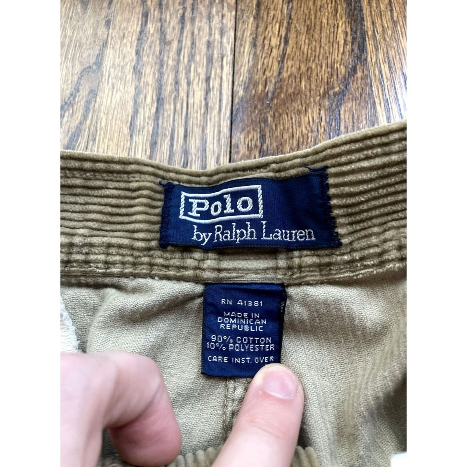 Polo Ralph Lauren VINTAGE Polo Ralph Lauren Cargo Pants Mens 35x32 Beige Corduroy 90s Cargo Pocket Zip Button Logo Size US S / EU 44-46 / 1 - 6 Thumbnail