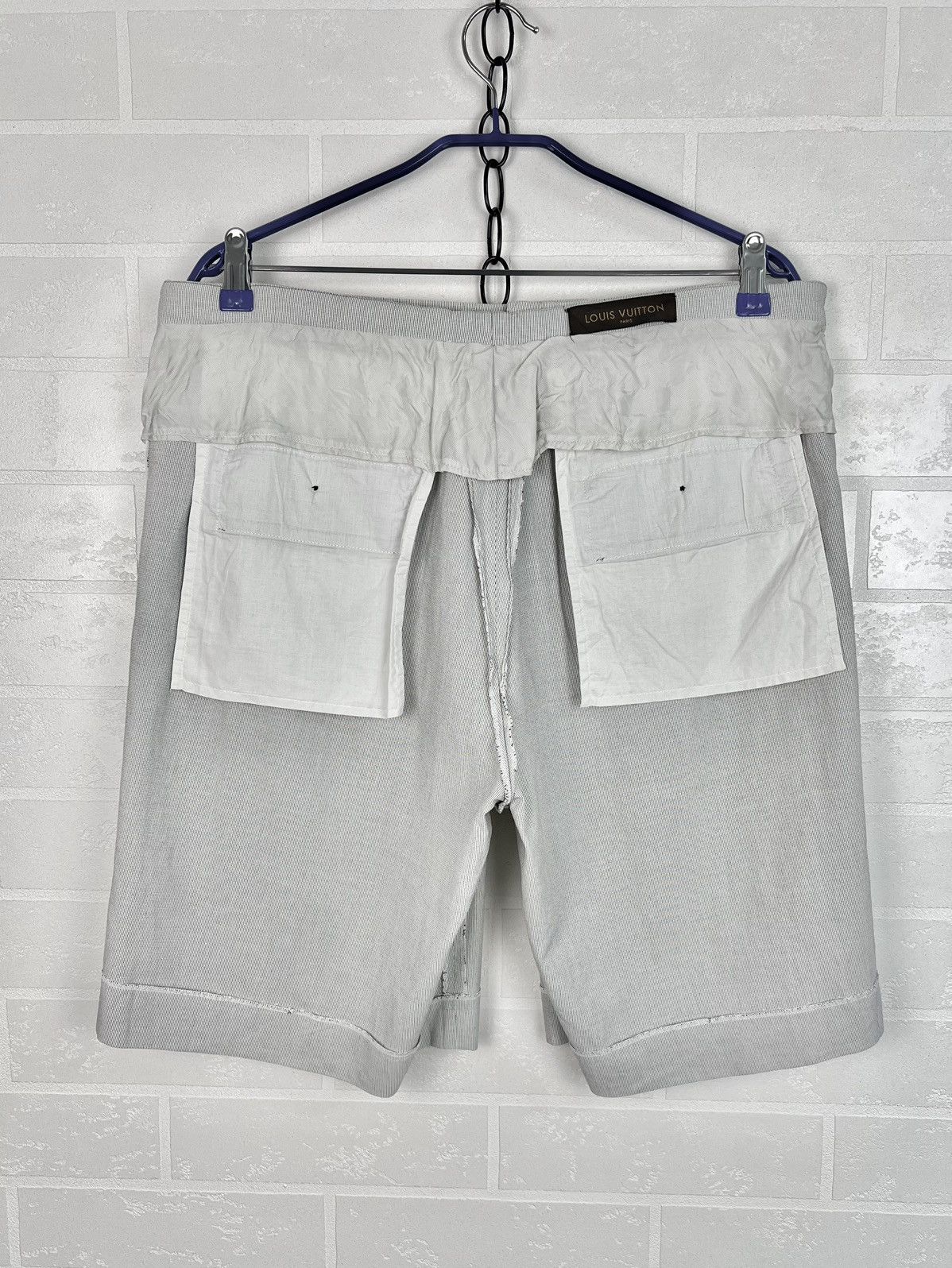 Louis Vuitton LOUIS VUITTON Shorts Chino Strap LV Plaid Cotton Gray Men's Size US 34 / EU 50 - 16 Thumbnail