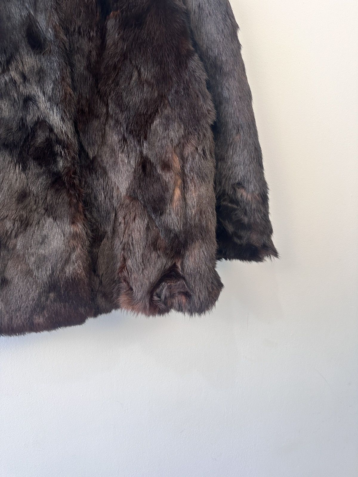 Other Genuine Rabbit Fur Coat 70s 80s Glam Boho Winter Jacket 14 Size L / US 10 / IT 46 - 11 Thumbnail