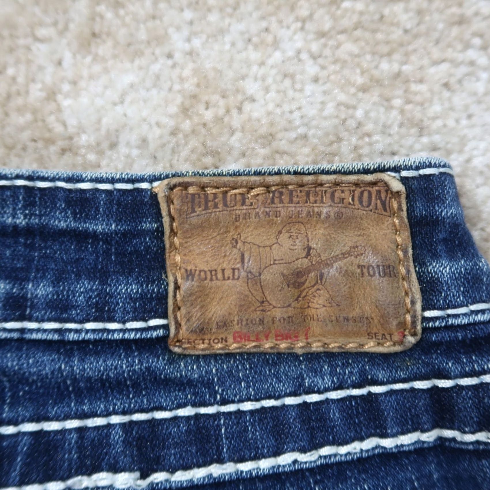True Religion VINTAGE? True Religion Jeans Womens 25x34 Denim Blue Skinny Stretch 90s Halle Womens Jeans Size 42" / US 20 - 5 Thumbnail