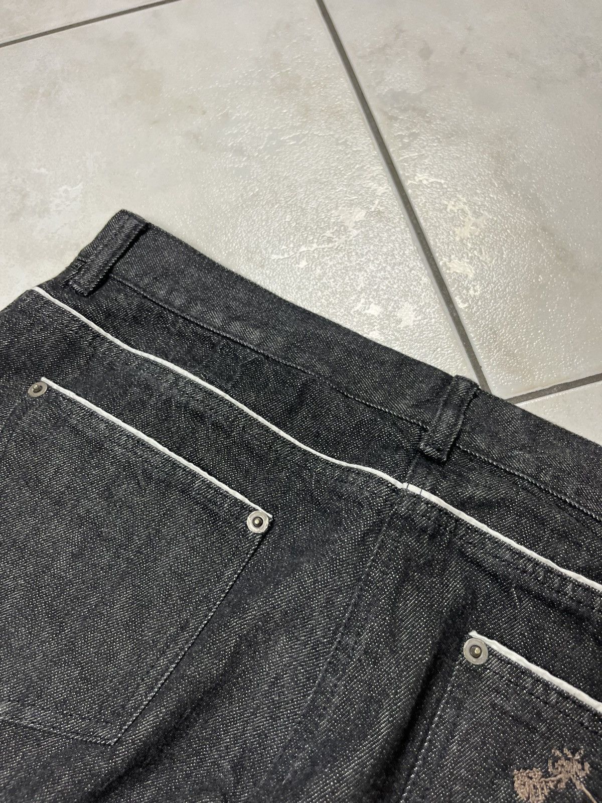 Hussein Chalayan Vintage hussein chalayan archive raw denim goth jeans pants Size 30" / US 8 / IT 44 - 19 Thumbnail