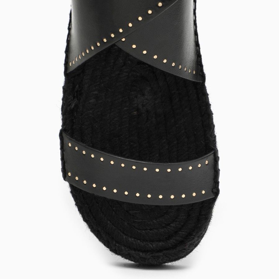 Isabel Marant o1d2blof0824 Leather Sandal in Black Size US 6 / IT 36 - 3 Thumbnail