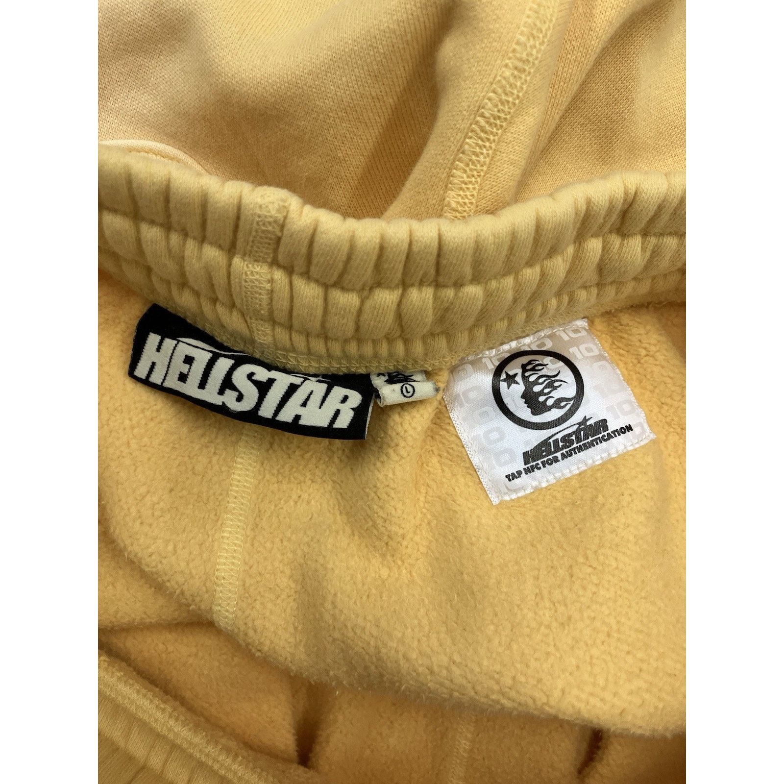 HELLSTAR Hellstar Sweatpants Mens Yellow Fleece Lined Sportswear Size US 35 - 9 Thumbnail