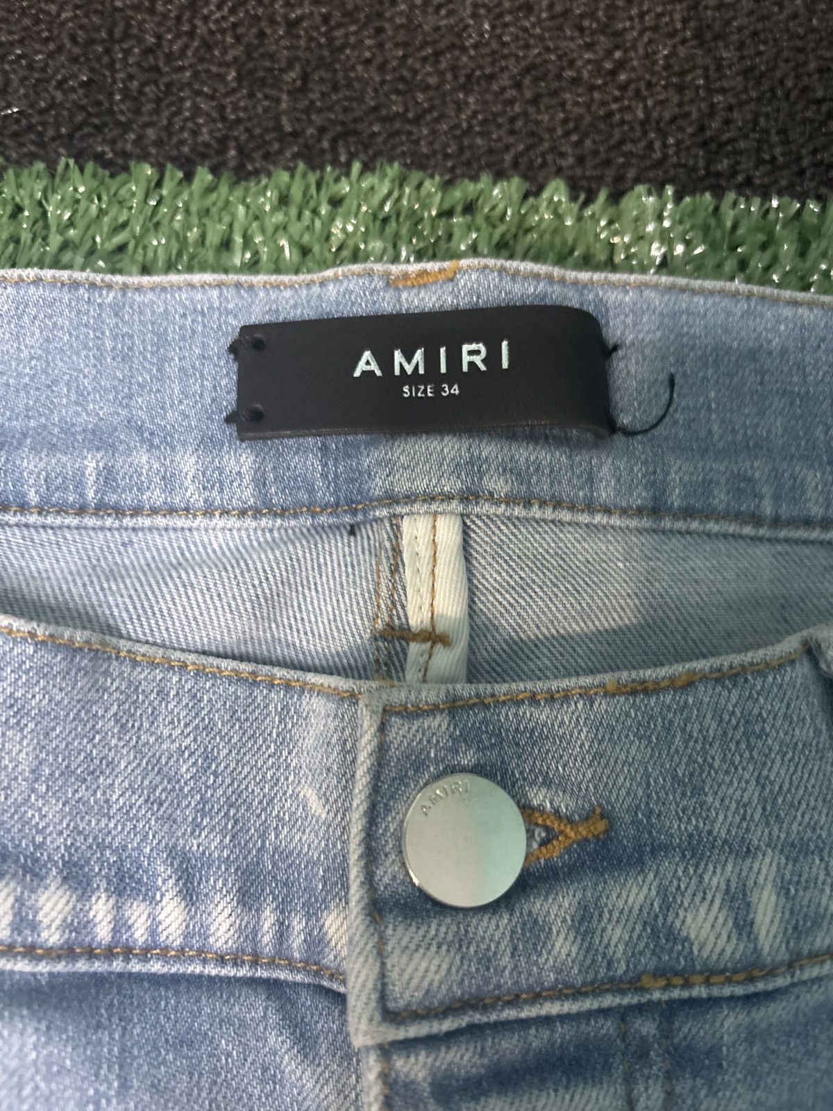 Amiri Amiri Bandana Star Jean Light Indigo Size US 34 / EU 50 - 4 Thumbnail