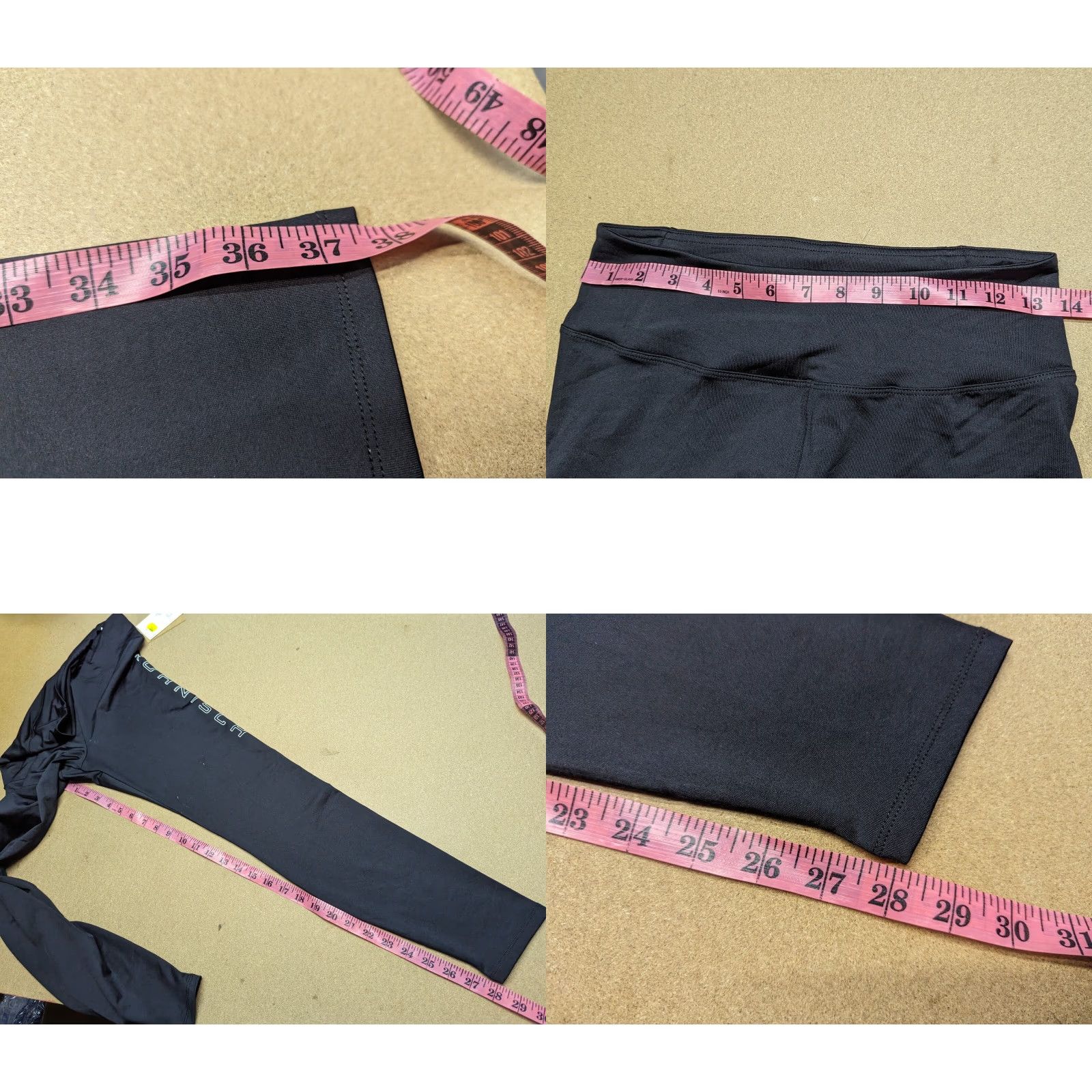 Vintage Röhnisch Womens Compression Pants Large Track Gym Tights Black Stretch Ladies Size 36" / US 14 / IT 50 - 8 Thumbnail