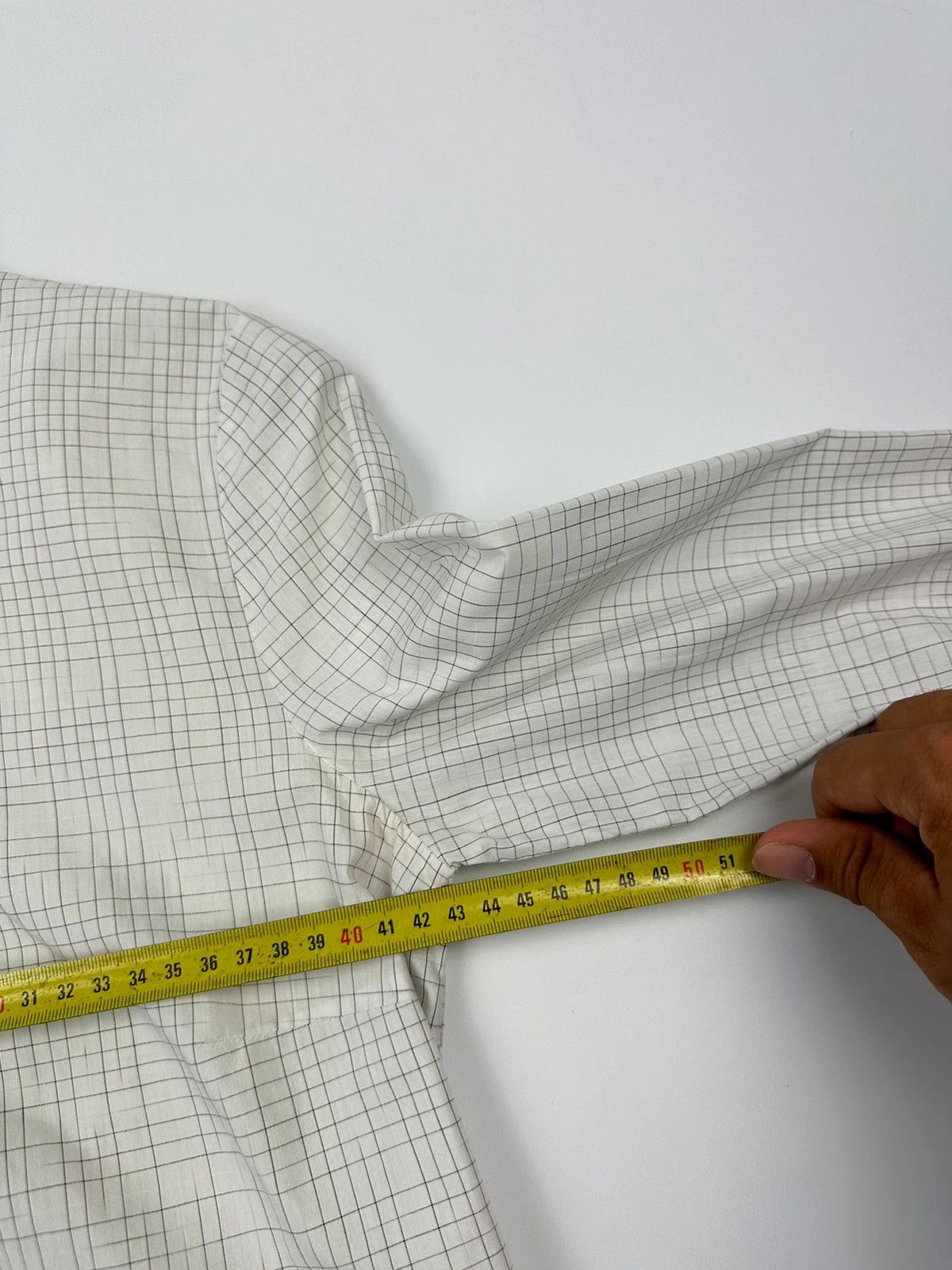 Miu Miu Miu Miu SS2000 White Checkered Plaid Shirt Size L / US 10 / IT 46 - 11 Thumbnail