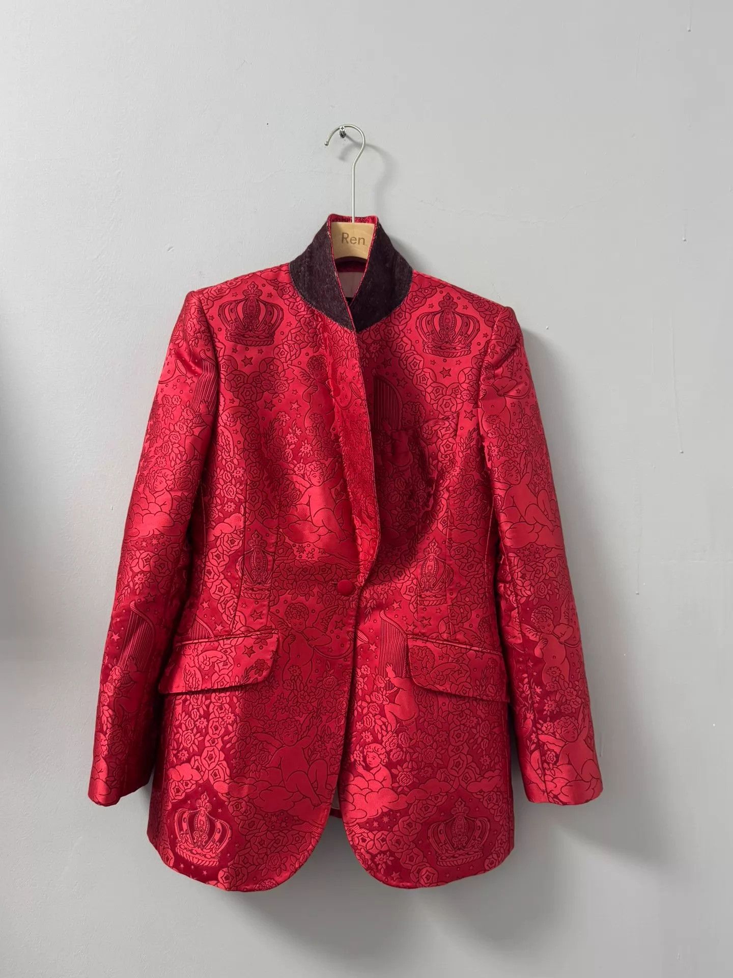 Dolce & Gabbana Dolce&Gabbana 18FW Angel Jacquard Silk Satin Blazer Size M / US 6-8 / IT 42-44 - 9 Thumbnail