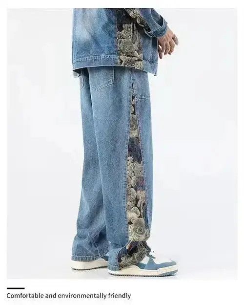 Japanese Brand × Jean Y2K Hiphop Elastic Waist Bear Printed Baggy Leg Jean Size US 32 / EU 48 - 4 Thumbnail