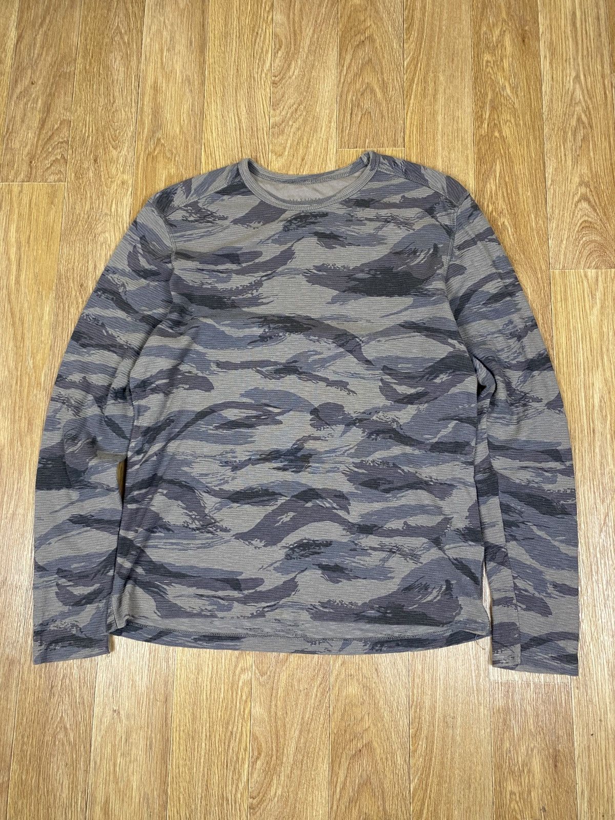 Allsaints Allsaints Camo Waffle Crewneck Long Sleeve Size: S Size US S / EU 44-46 / 1 - 1 Thumbnail