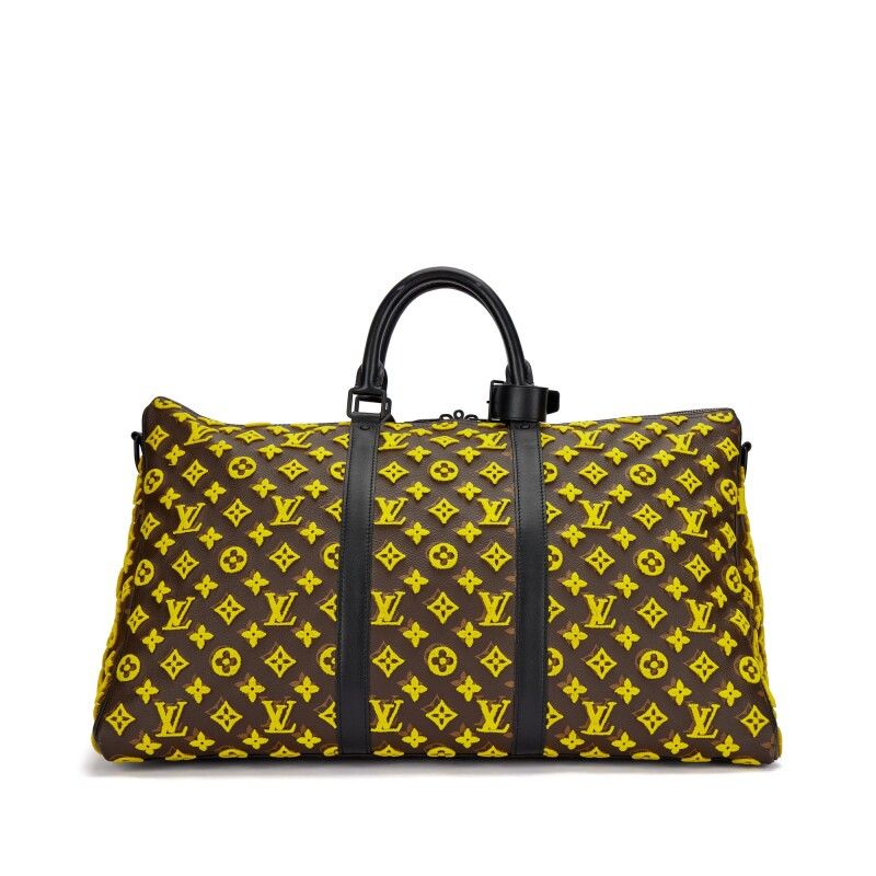 Louis Vuitton Keepall Triangle Bandouliere 50 Tuffetage Yellow Duffle Size ONE SIZE - 4 Thumbnail