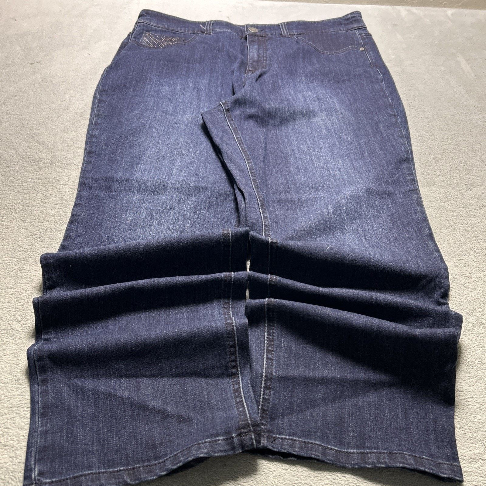 Miss Me 2000s Beyond Baggy Jeans Womens 14 38x28 Rhinestone Hamilton Size 36" / US 14 / IT 50 - 1 Thumbnail