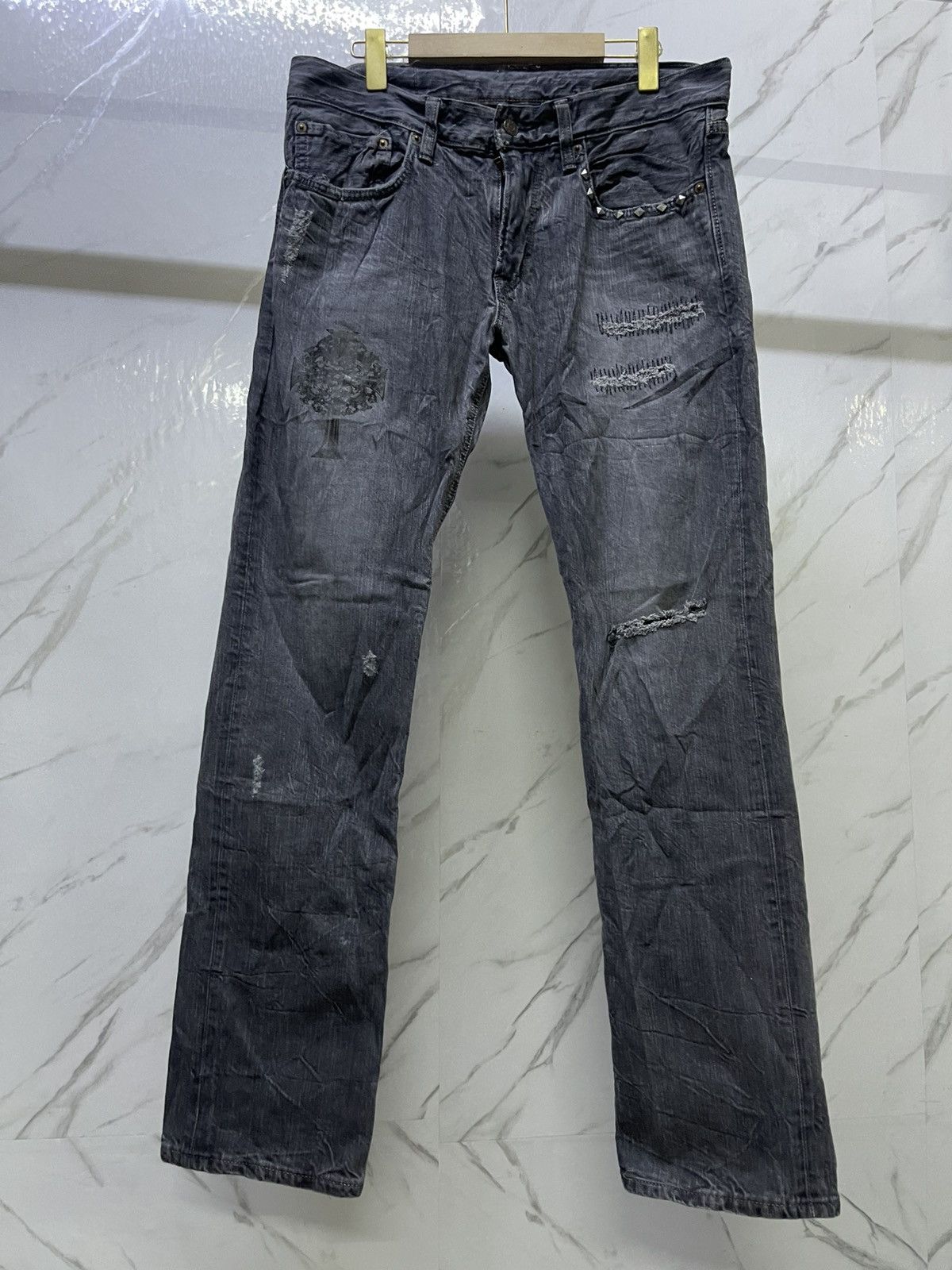 Edwin Vintage Edwin 502 Distressed Size US 35 - 9 Thumbnail