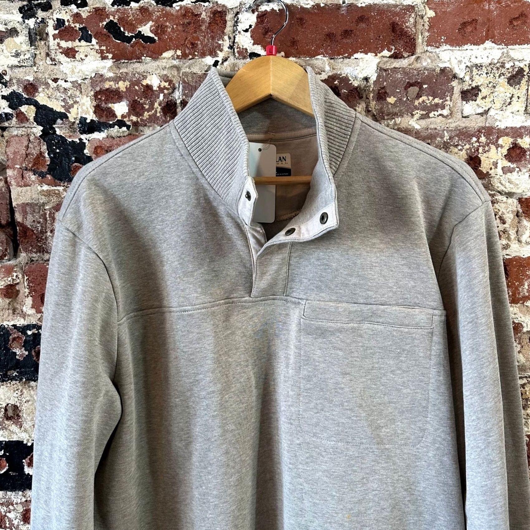 Vintage Magellan Sweatshirt Pullover 1/4 snap Tan Campfire Mens Large Size US L / EU 52-54 / 3 - 2 Thumbnail