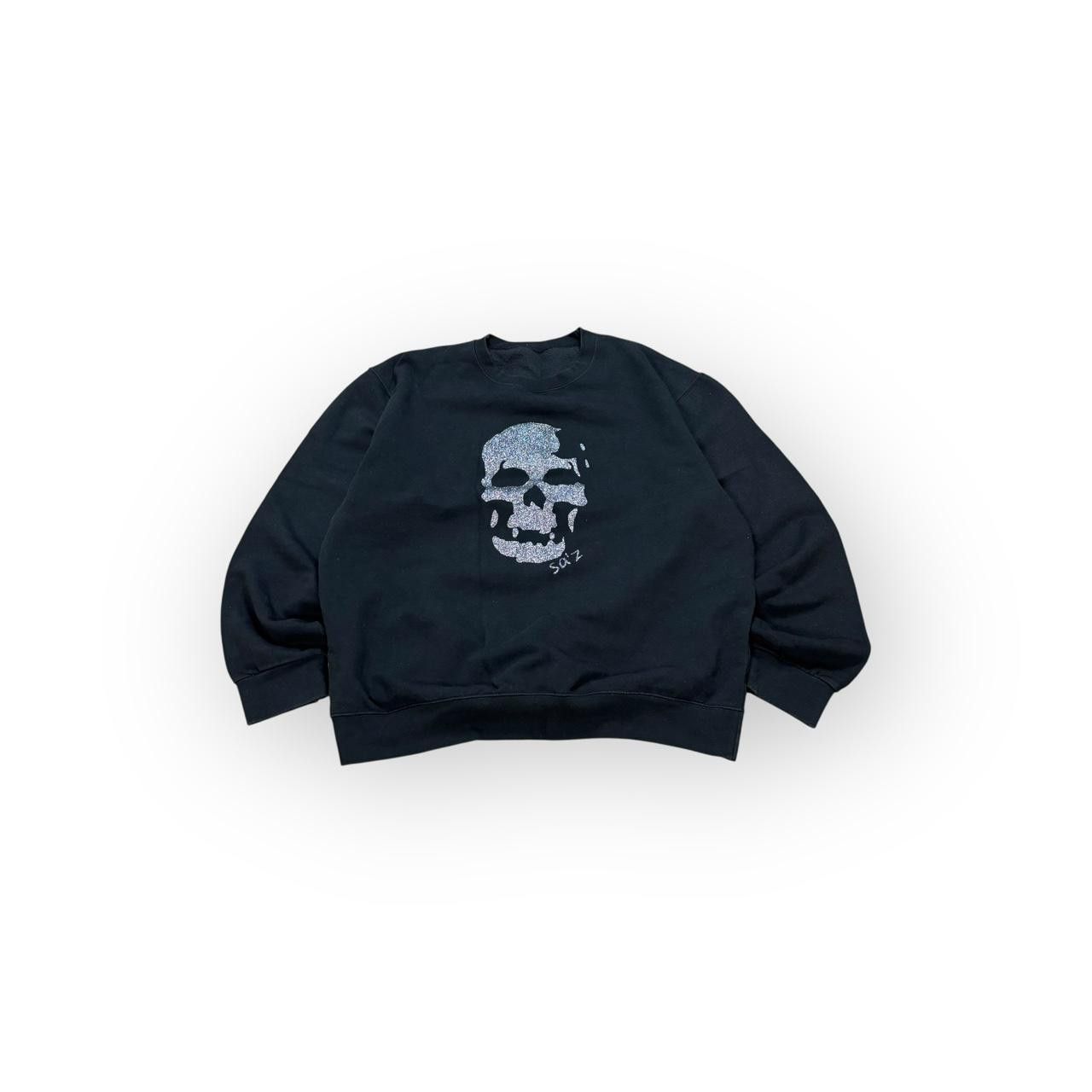 Japanese Brand Vintage Sa’z Skull Print Black Crewneck Sweatshirt Size US XXL / EU 58 / 5 - 1 Thumbnail