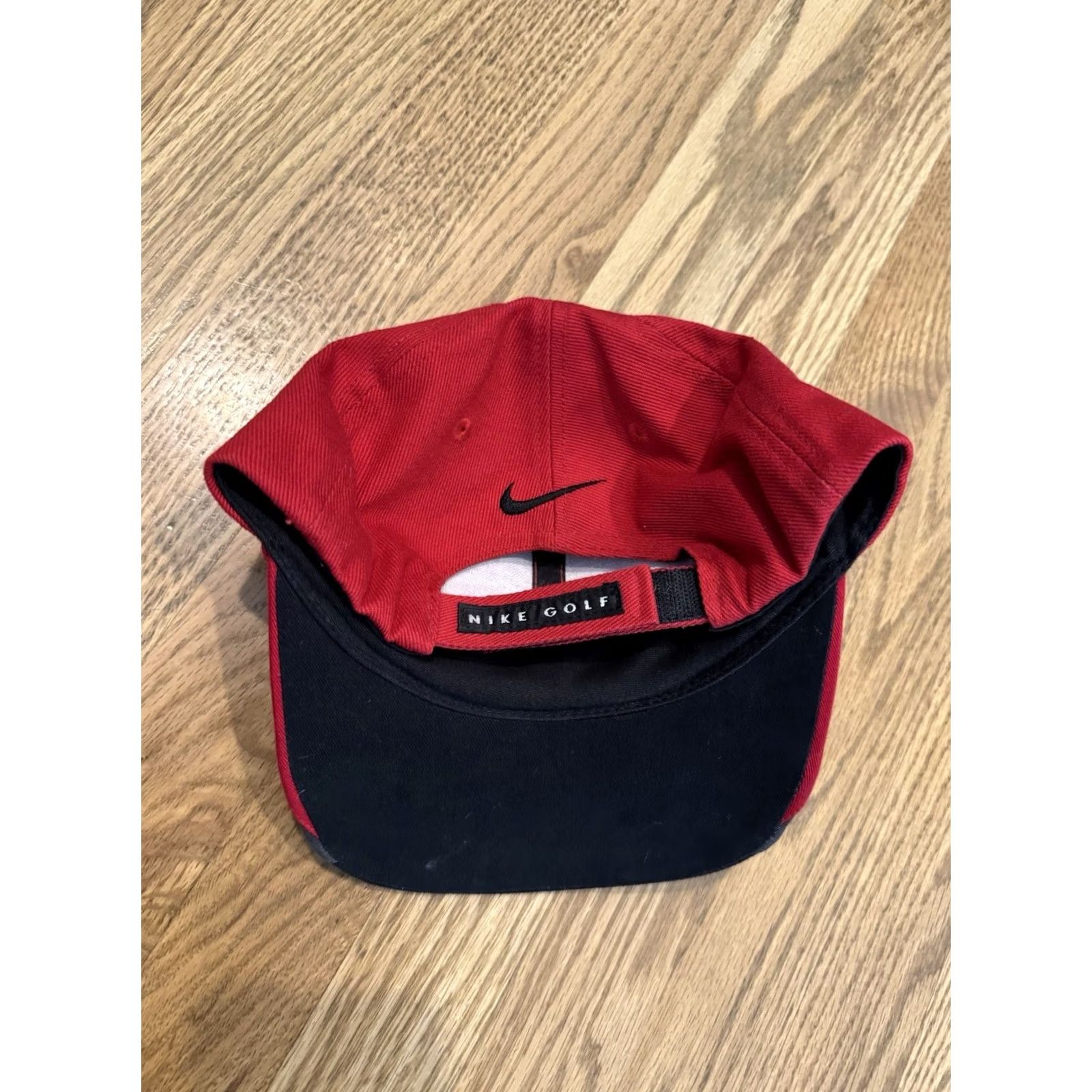 Nike VINTAGE Nike Hat Mens One Size Red Golf Cap Strapback Adjustable Fits All Swoosh 90s Vtg Size ONE SIZE - 5 Thumbnail