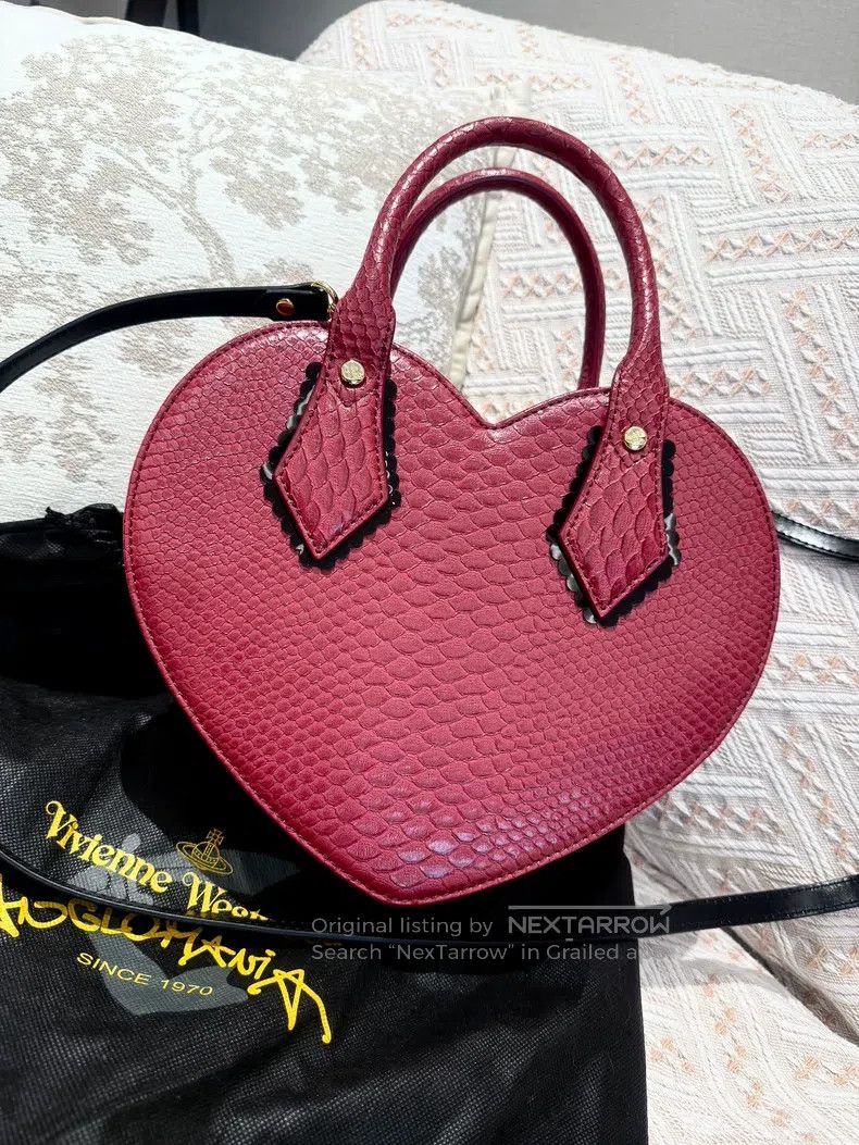 Vivienne Westwood Vivienne Westwood size os Burgundy heart-shaped snake-patte Size ONE SIZE - 2 Thumbnail