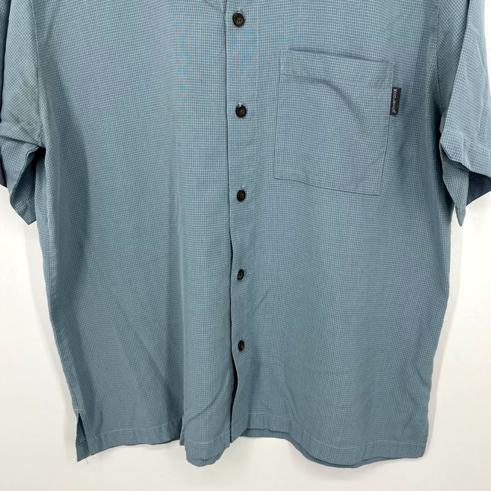 Vintage Woolrich Button-Up Shirt Men 2XL Blue Check Pocket Short Sleeve Shirt Size US XXL / EU 58 / 5 - 3 Thumbnail