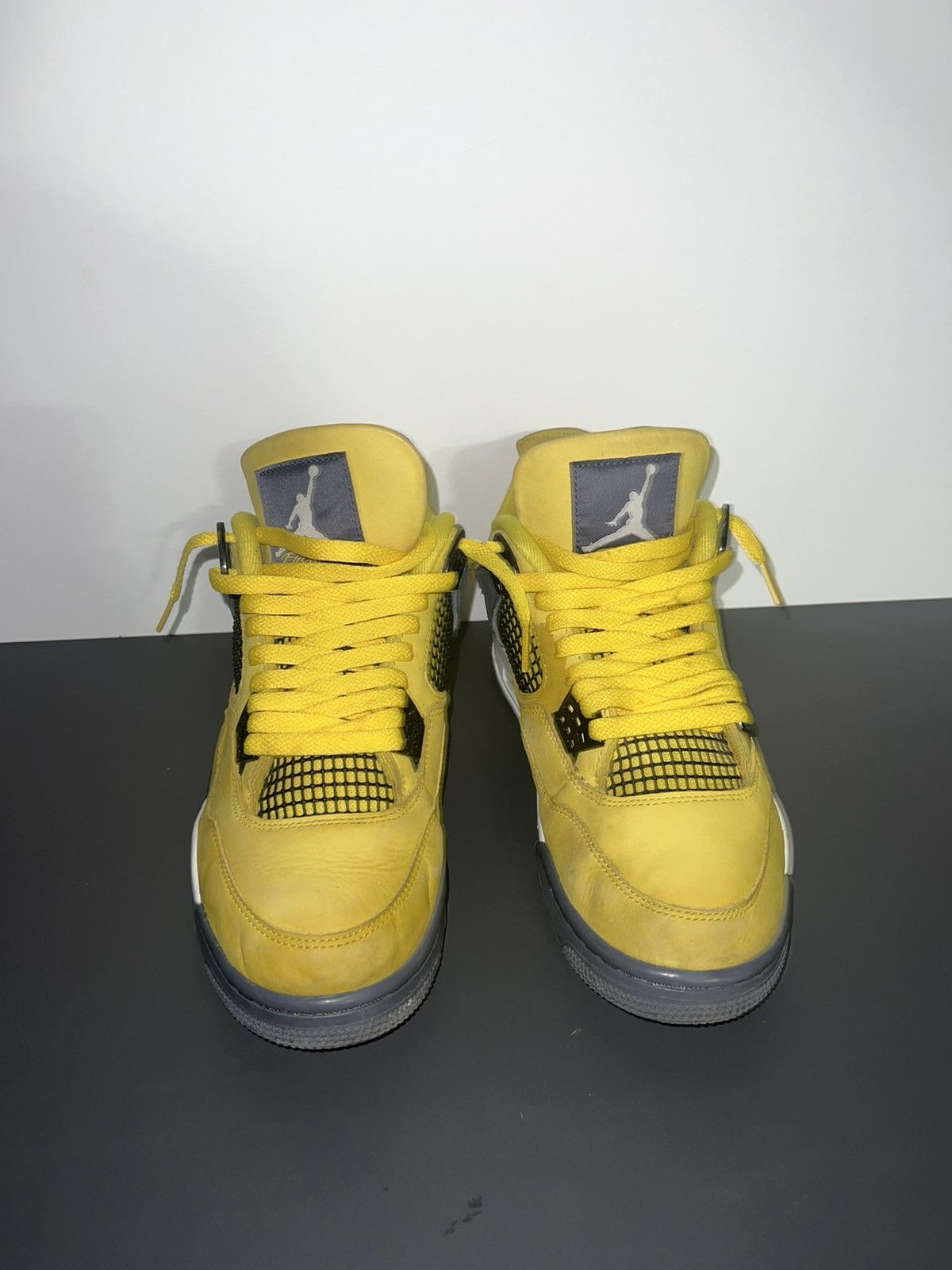 image of Air Jordan 4 Lightning Shoes in Yellow, Men's (Size 9)
