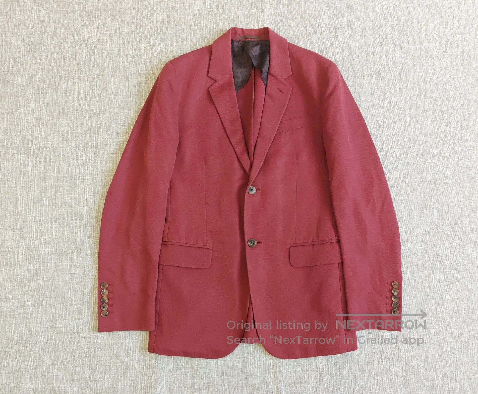 Gucci Gucci Men's Burgundy Suit Jacket. Size US S / EU 44-46 / 1 - 1 Thumbnail
