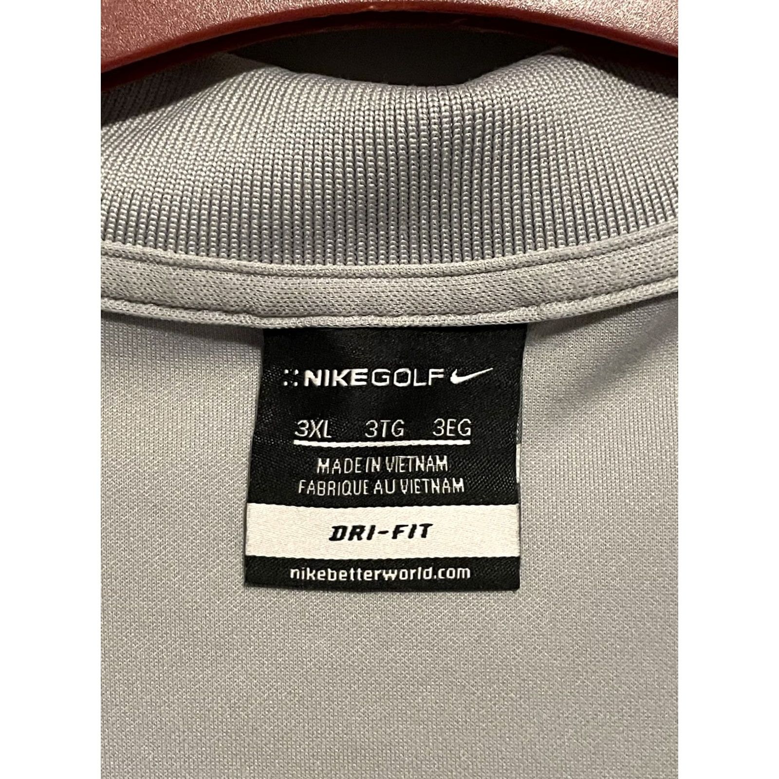 Nike Nike Golf Polo Shirt Men's 3XL Grey Embroidered, Short Sleeve, Solid, Nature Theme Size US XXL / EU 58 / 5 - 3 Thumbnail