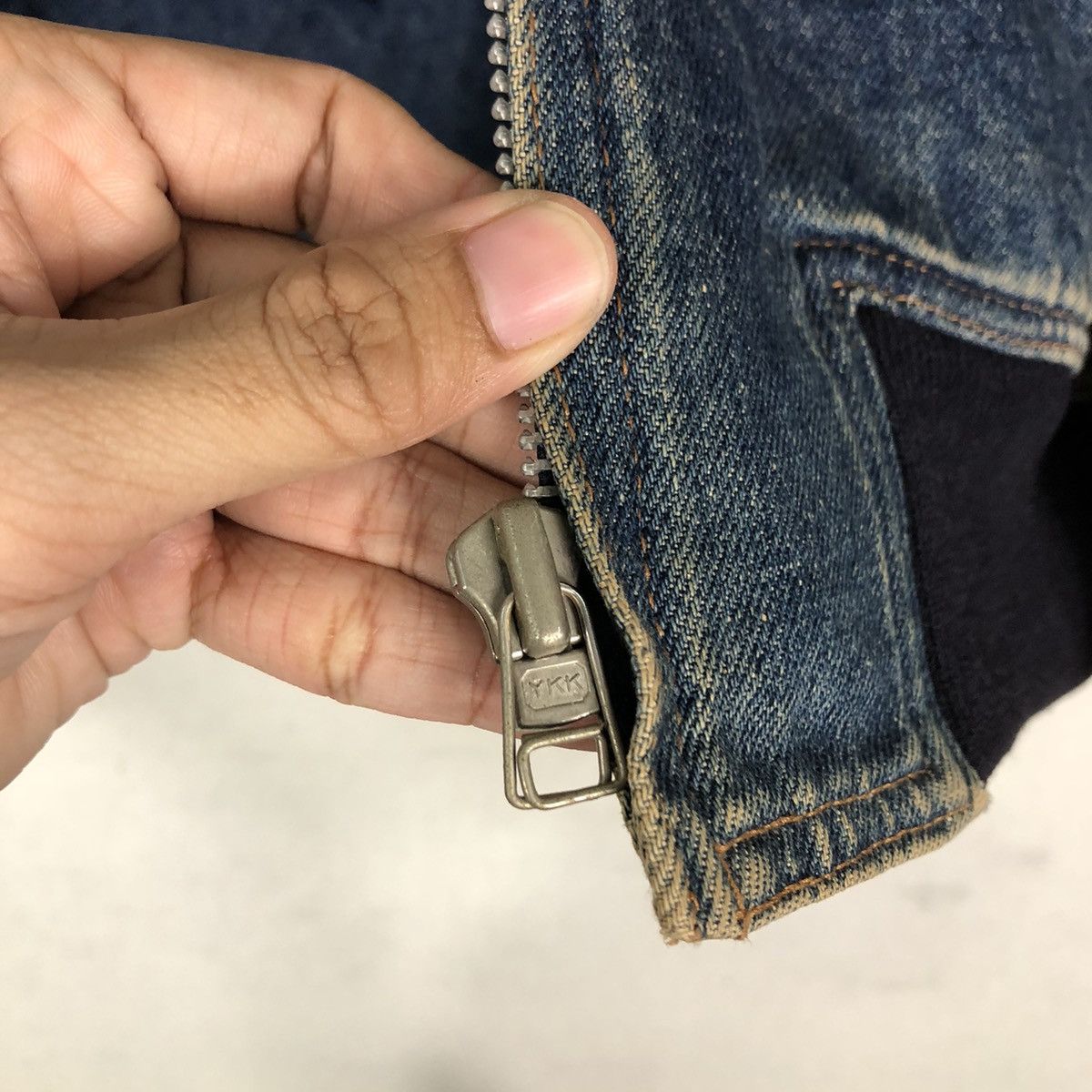 Hysteric Glamour Vintage Denim Bomber Jacket Atsuki Onishi Japan IsseyMiyake Size US L / EU 52-54 / 3 - 16 Thumbnail