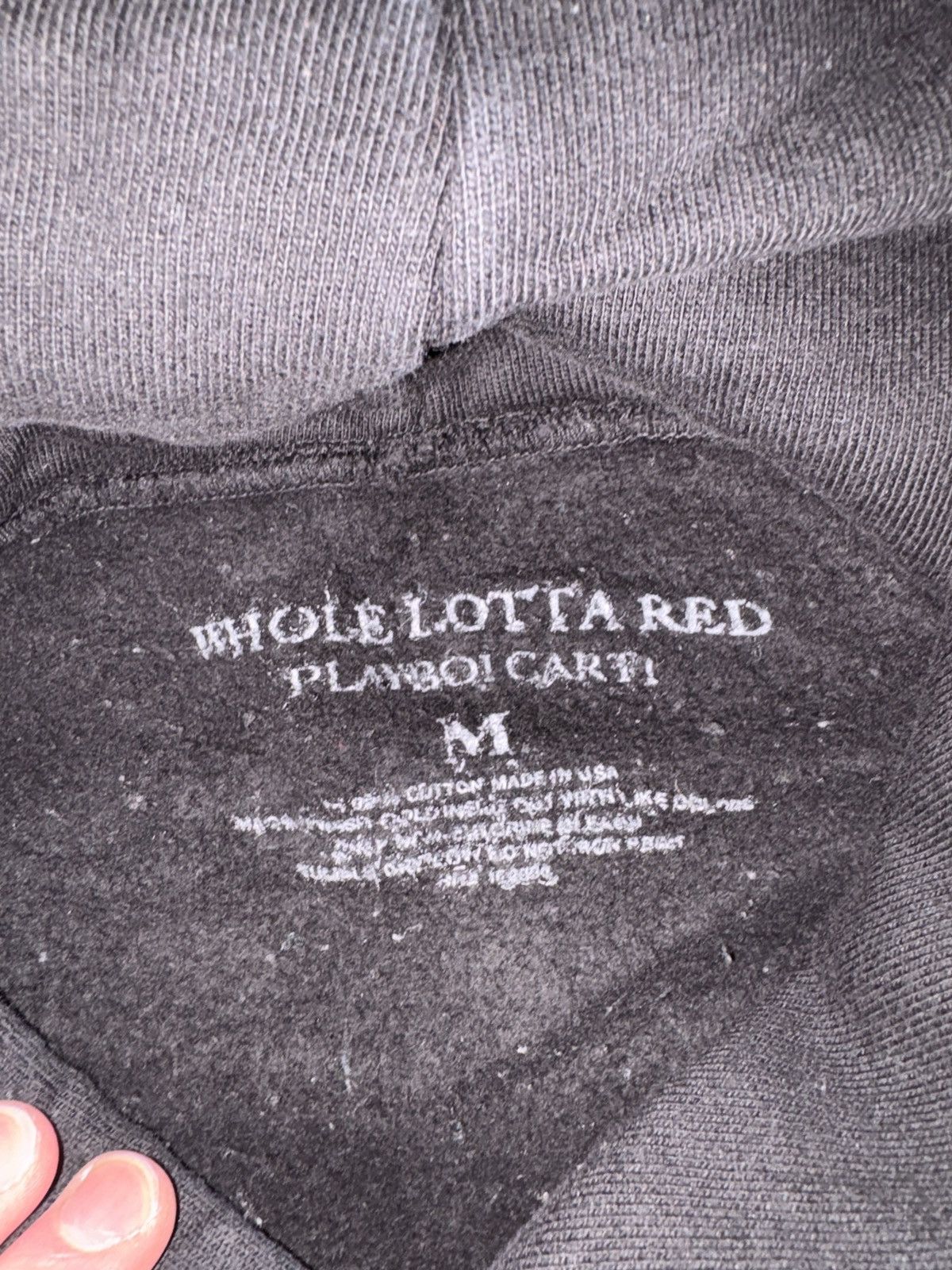 Playboi Carti Playboi Carti Whole Lotta Red Hand/Cross Hoodie Medium Size US M / EU 48-50 / 2 - 2 Thumbnail