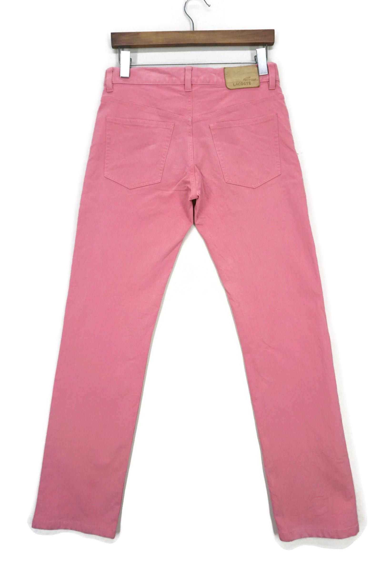 Vintage Lacoste Pants Relaxed Fit Pink Trousers fits W31xL31.5 Size 30" / US 8 / IT 44 - 1 Thumbnail