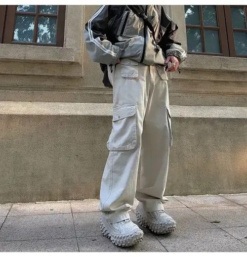 Japanese Brand × Jean Cargo Pants Black- Korean Streetwear Style Pants Size US 32 / EU 48 - 1 Thumbnail