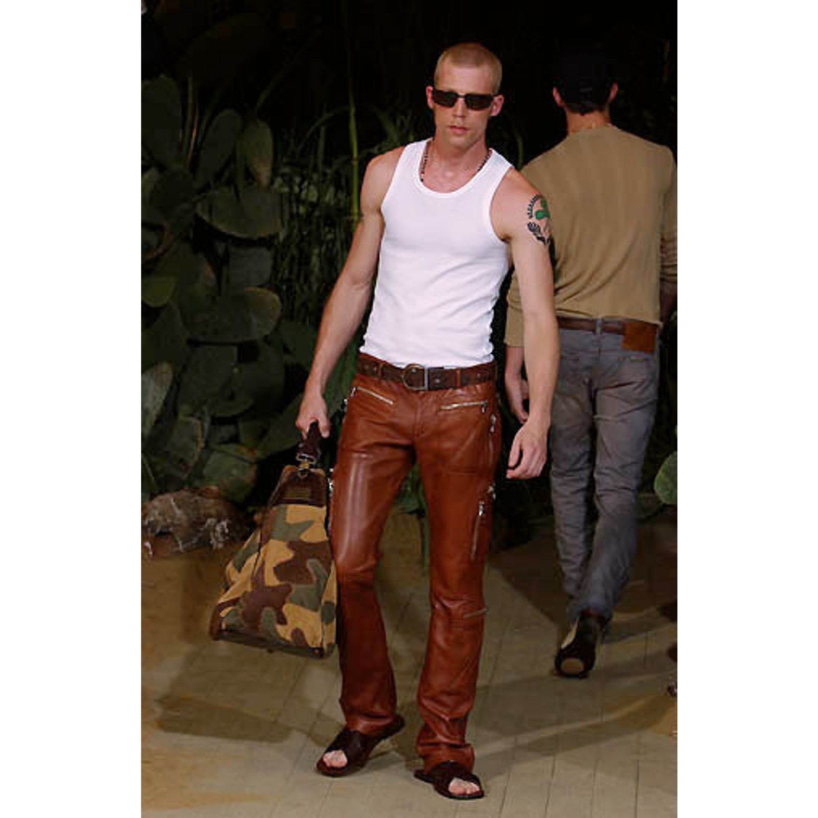 Dolce & Gabbana SS2002 Dolce & Gabbana leather zipper flight cargo pants Size US 34 / EU 50 - 8 Thumbnail