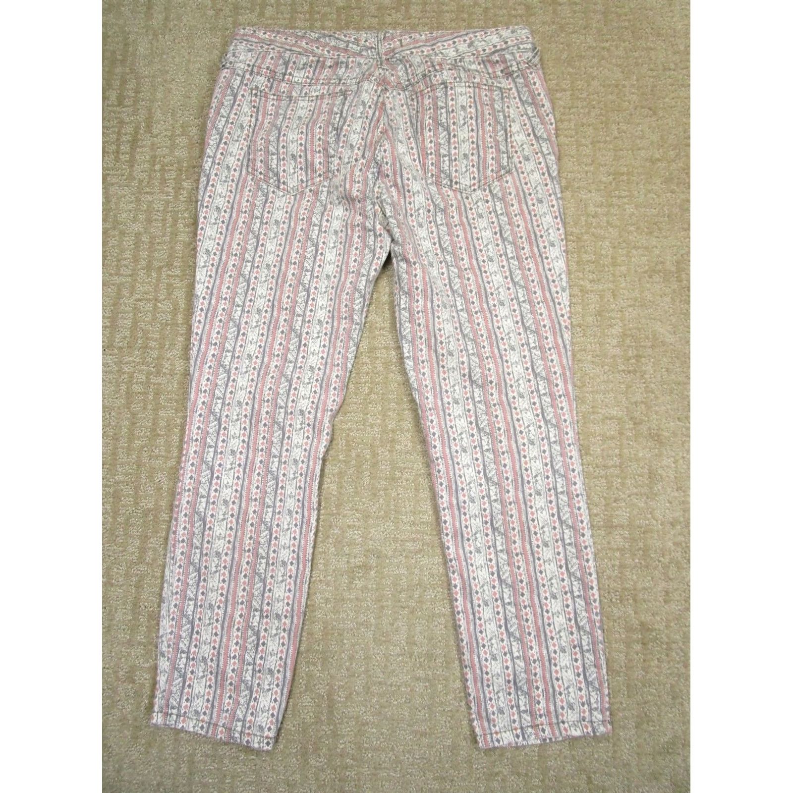 Free People Free People Jeans Women 30 Multicolor Geometric Skinny Ankle Pant Southwestern Aztec Net 60 day returns Mens? Size 30" / US 8 / IT 44 - 3 Thumbnail
