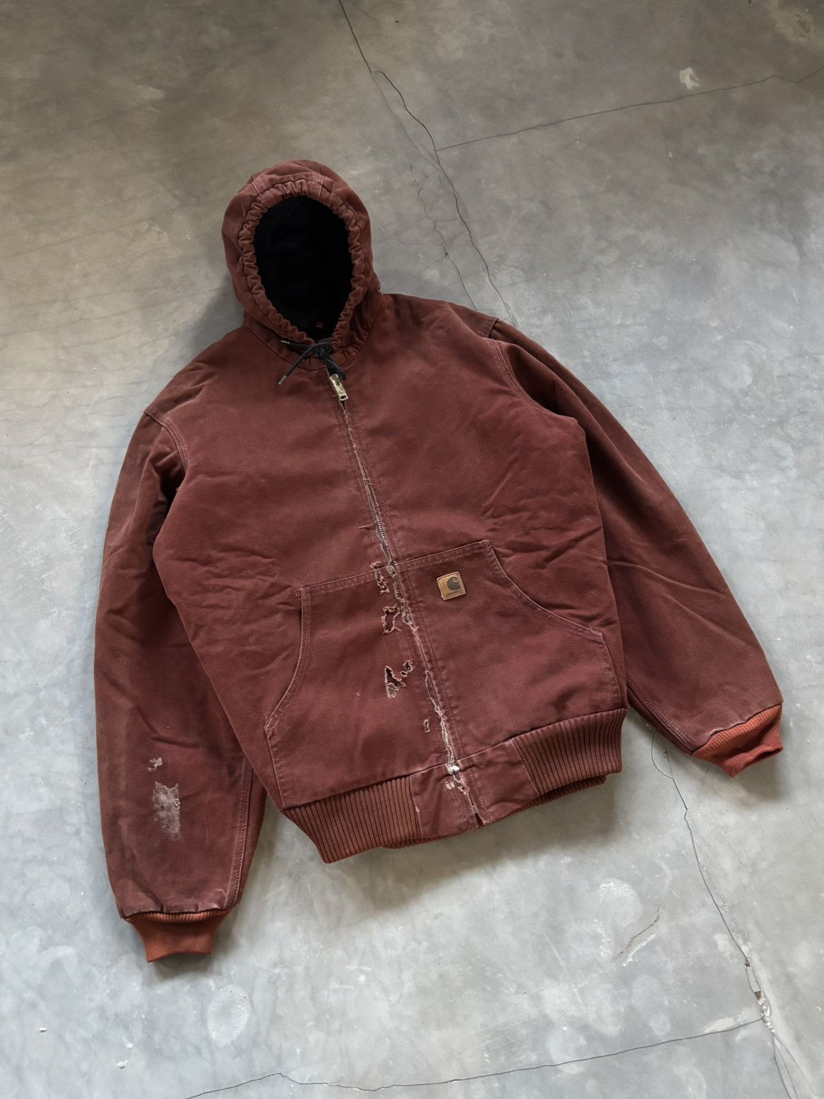 Carhartt Crazy Distressed Carhartt Active Jacket J130 - CLY ☎️ Size US XL / EU 56 / 4 - 1 Thumbnail