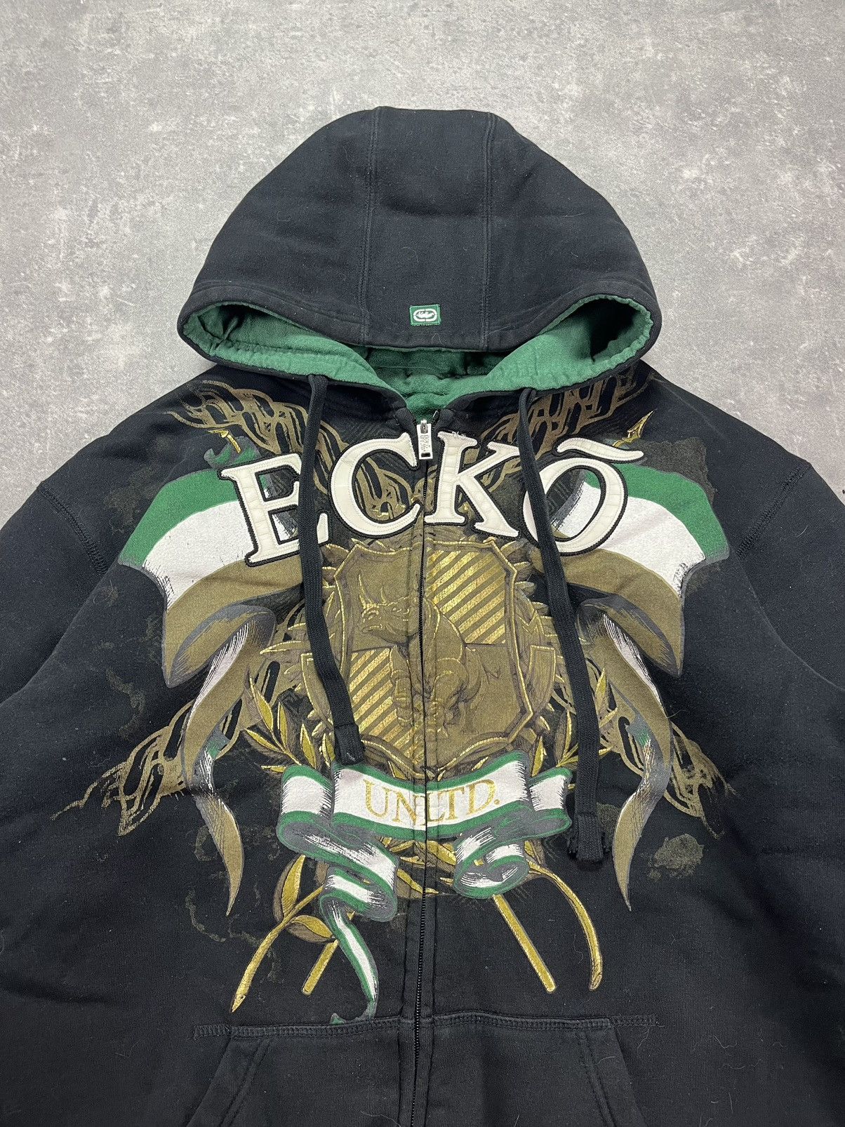Ecko Unltd. Ecko Unlimited Reversible Printed Heavy Baggy Zip Hoodie M L Size US M / EU 48-50 / 2 - 7 Thumbnail