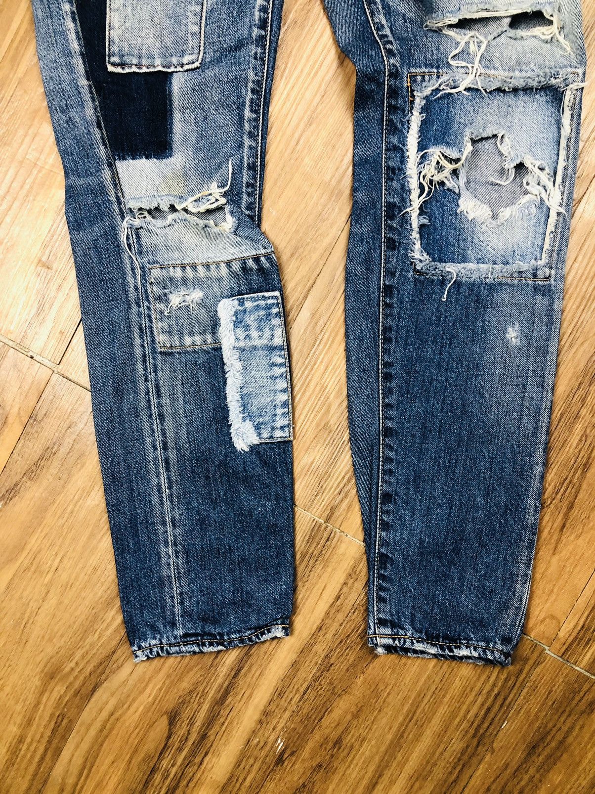 MOUSSY MOUSSY VINTAGE PATCHWORK DENIM (40) Size 25" / US 0 / IT 36 - 4 Thumbnail