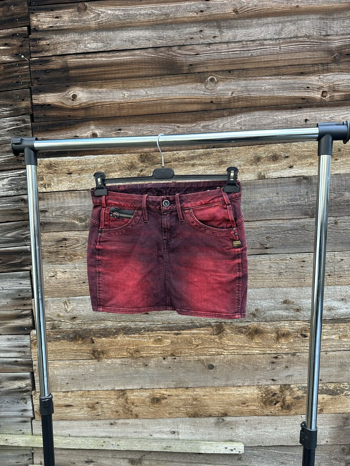 G-Star × Japanese Brand G-Star Raw Avant Garde Mini Skirt Size 29" - 2 Thumbnail