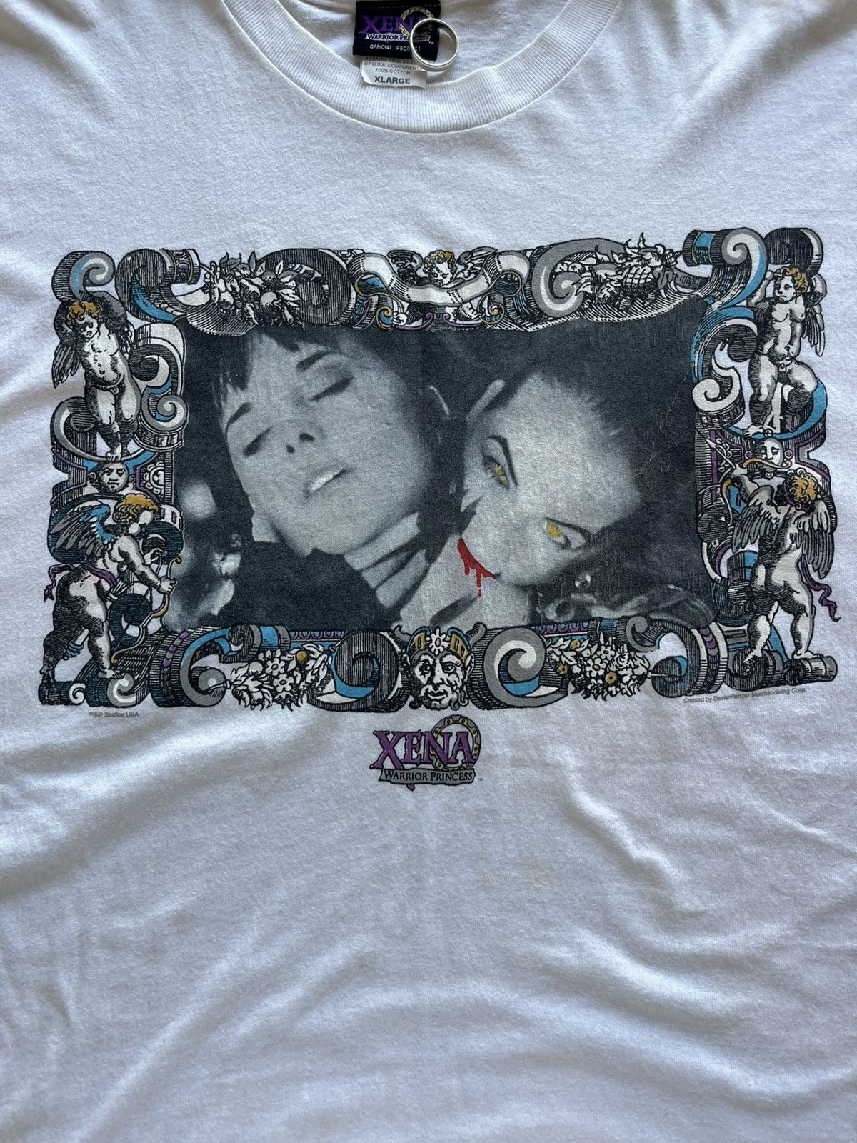 Vintage Vintage XENA WARRIORS PRINCESS 90’s Movie Film Tshirt Size US XL / EU 56 / 4 - 6 Thumbnail