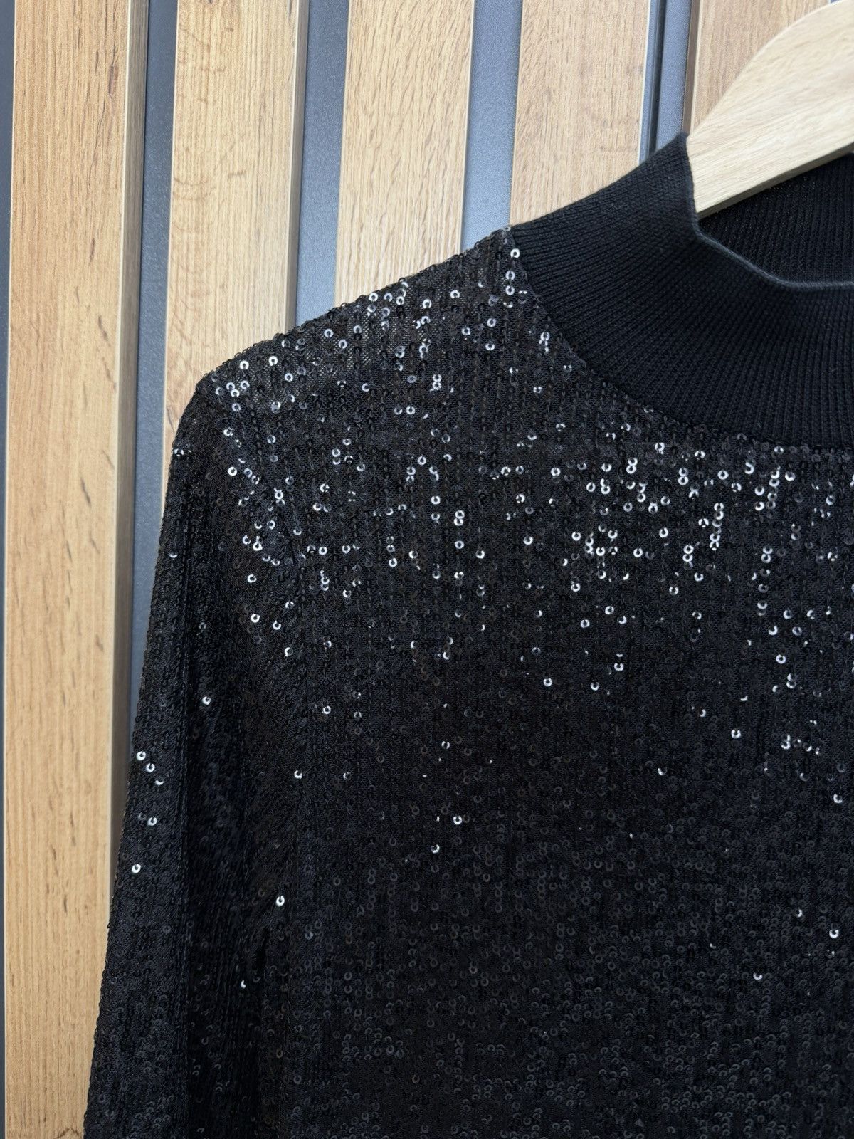 Allsaints AllSaints Black Sequin Midi Dress XS Long Sleeve Size XS / US 0-2 / IT 36-38 - 3 Thumbnail