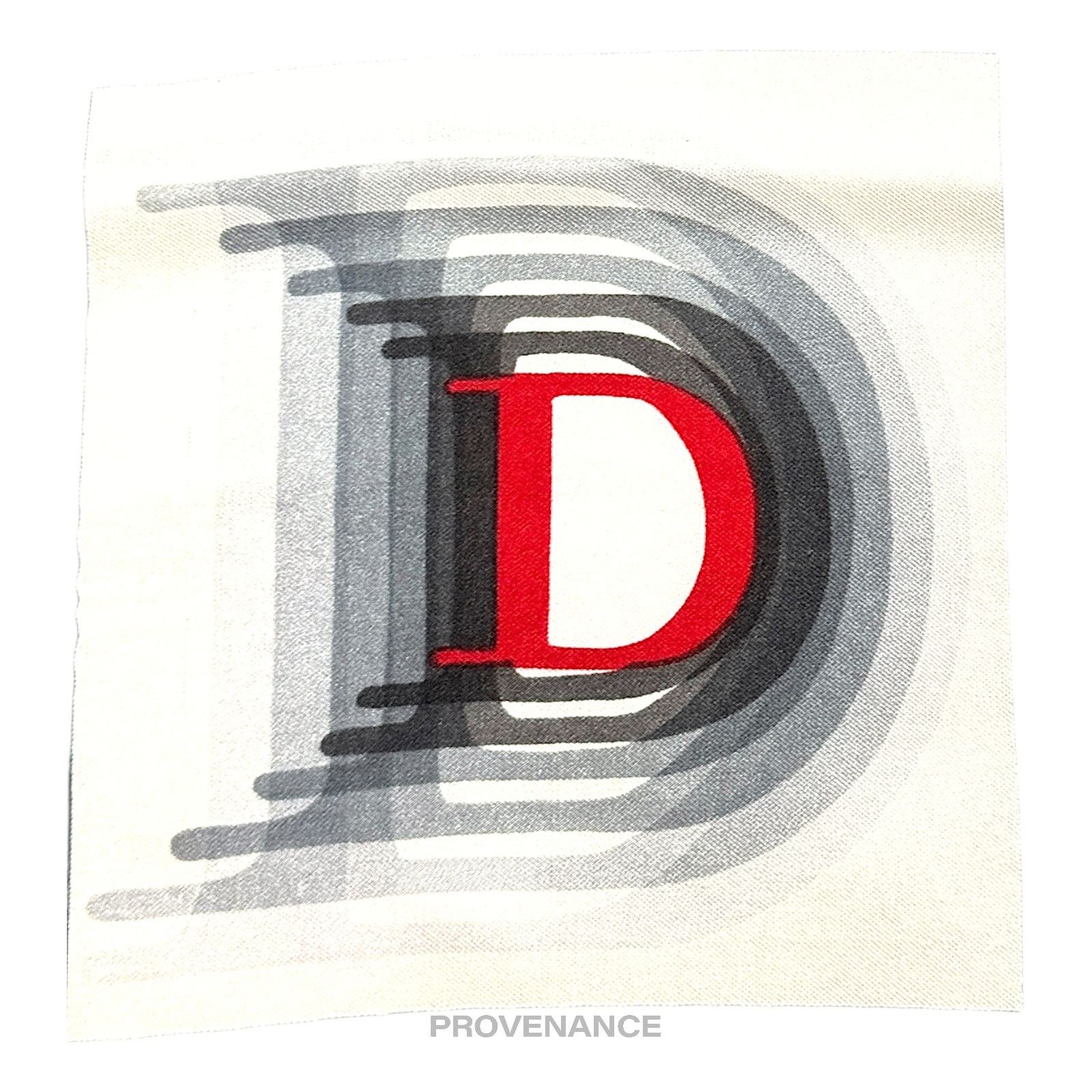 Dior 🔴 Christian Dior D Infinity Silk Scarf 75 - Red Black White Size ONE SIZE - 7 Thumbnail