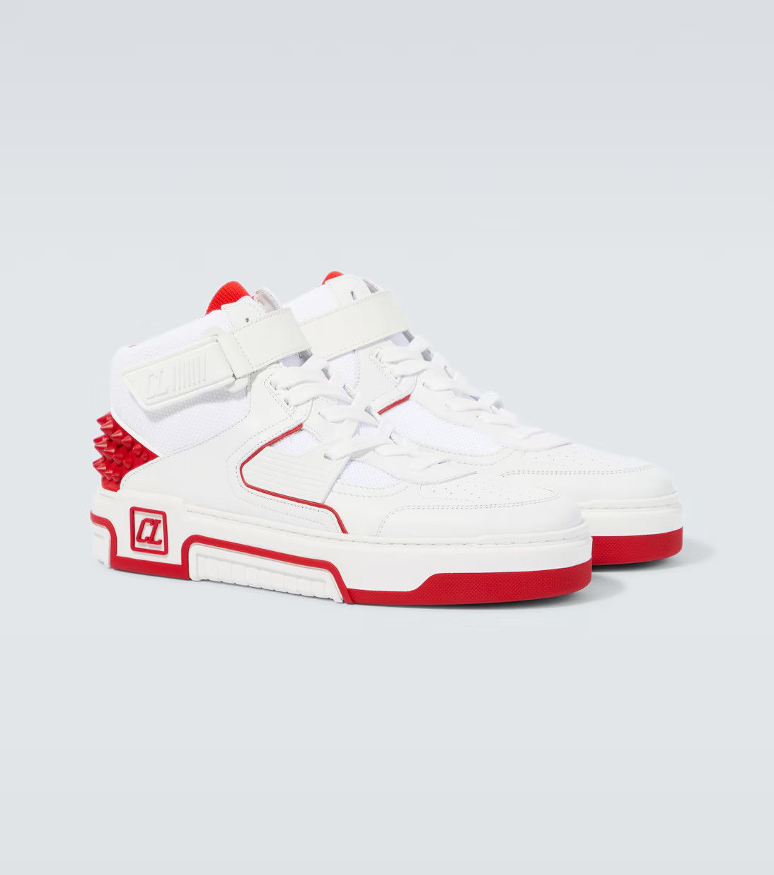 Christian Louboutin o1s1wg111224 Astroloubi Mid Flat Calf in White/Loubi Size US 10.5 / EU 43-44 - 4 Thumbnail
